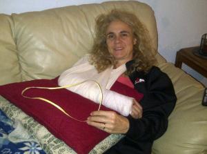 Me and the piece of plastic that brought me down!