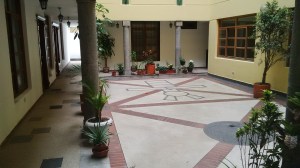 The inside courtyard at the apartment.