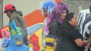 Even if they were not actively involved many men were wearing wigs, make up and boobies! 