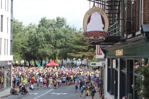 Our view of the finish area from the B&B
