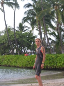 Pre swim and way past nervous!